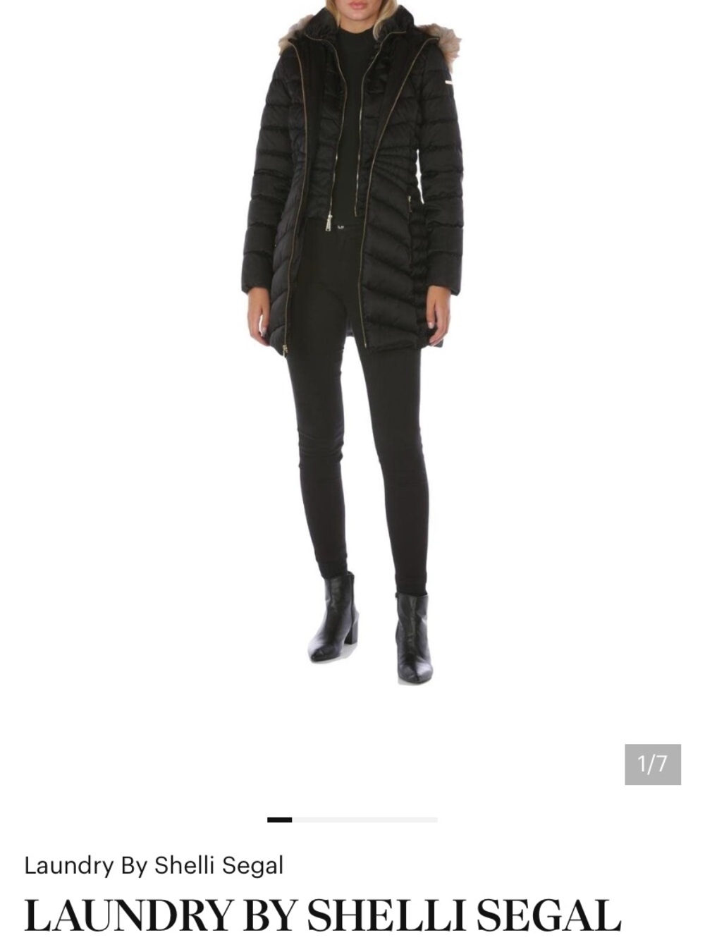 As seen on the bachelorette, laundry by Shelli seigal puffer coat